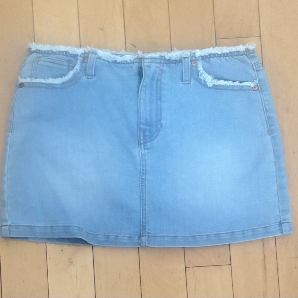 Light Blue Denim mini Skirt